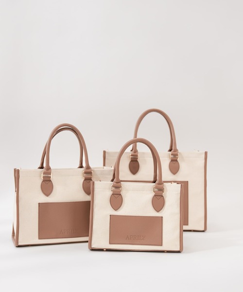 APRILY トートバッグ 3way APRILYキャンバストートバッグ L レディース