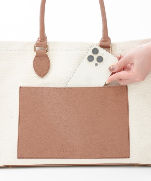 APRILY トートバッグ 3way APRILYキャンバストートバッグ L レディース