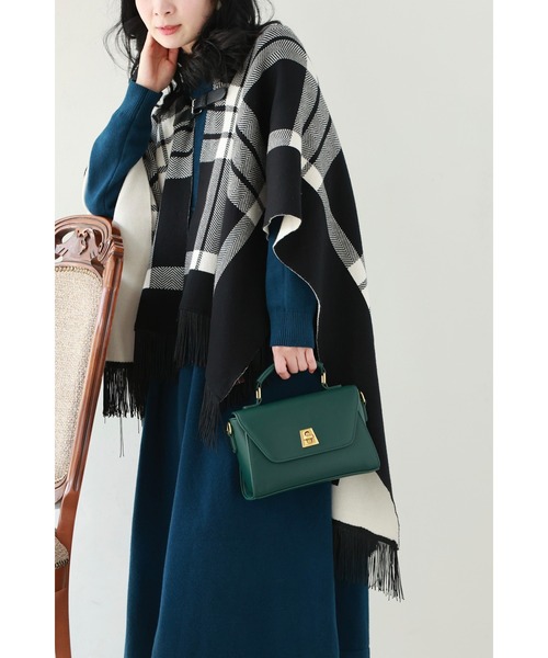 cawaii ワンピース 千鳥柄浮かぶウインターカラーニットワンピース