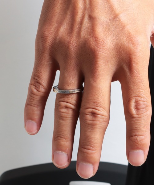 指輪 リング シルバー925/50 Sen Coins Double Layer Giza Ring w/gold 古銭 メンズ レディースの画像