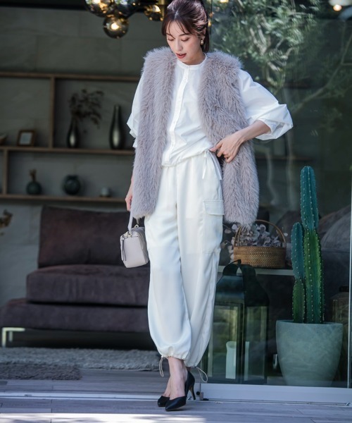 「M.deux」 長袖ブラウス MEDIUM ブルー レディース_画像3