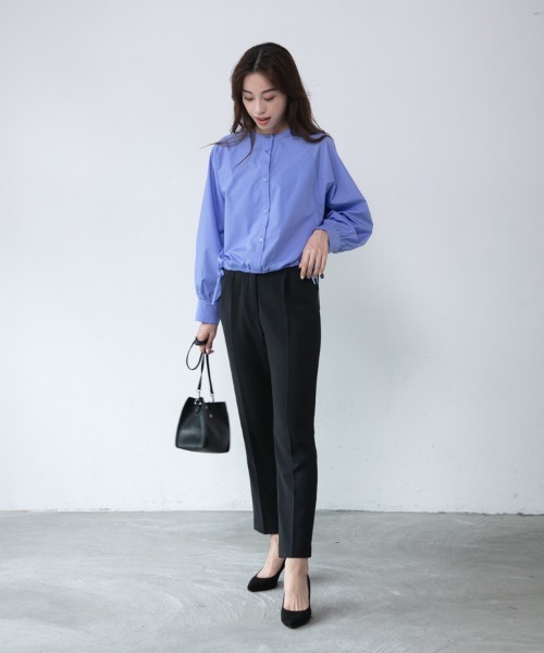 「M.deux」 長袖ブラウス MEDIUM ブルー レディース_画像4