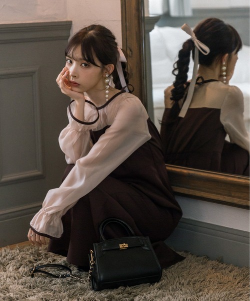 OLIVE des OLIVE（オリーブデオリーブ） ドッキングワンピース FREE