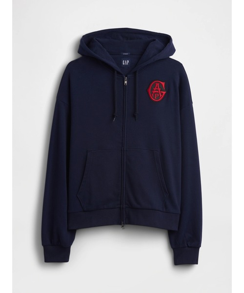新品　完売商品　GAP オーバーサイズ フレンチテリー ジップアップパーカー　S Gap公式オンラインストア | オーバーサイズ GAPロゴ フレンチテリー