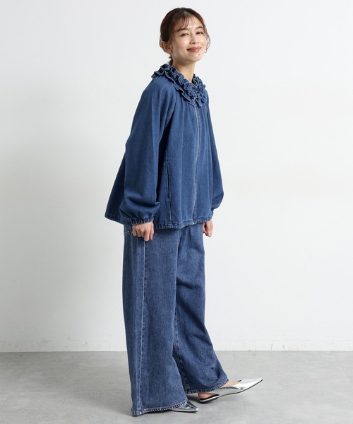 studio CLIP（スタディオクリップ） ブルゾン アウター フリルカラー甘