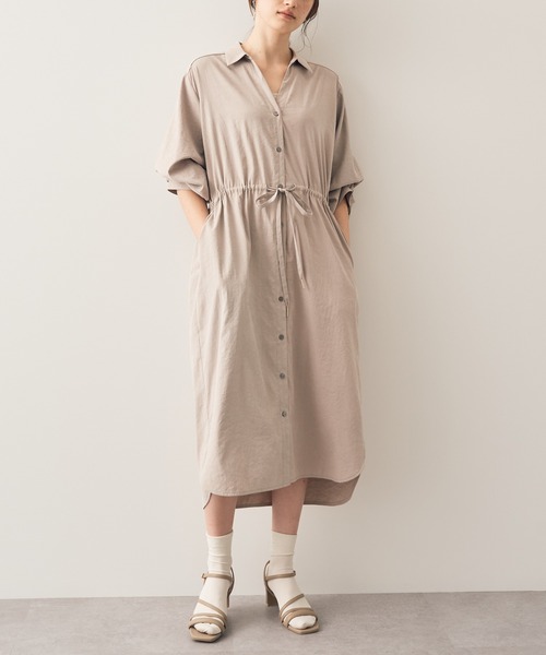 「YECCA VECCA」 シャツワンピース FREE グレー レディース_画像4
