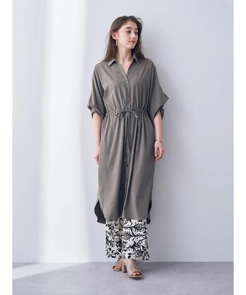 「YECCA VECCA」 シャツワンピース FREE グレー レディース_画像7