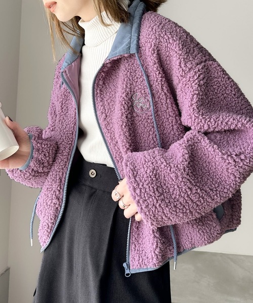 「Java」 ブルゾン LARGE パープル レディース_画像8