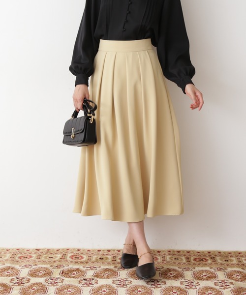 「N.(N. Natural Beauty Basic)」 フレアスカート MEDIUM イエロー レディース_画像7