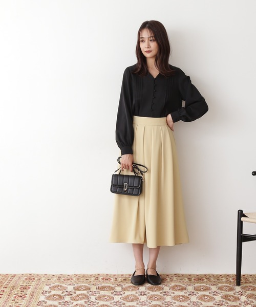 「N.(N. Natural Beauty Basic)」 フレアスカート MEDIUM イエロー レディース_画像9