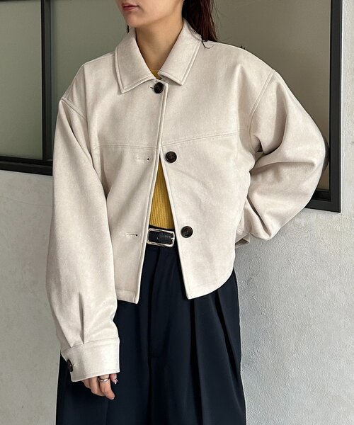 Thevon（ゼヴォン） ブルゾン アウター Fスエードショートブルゾン