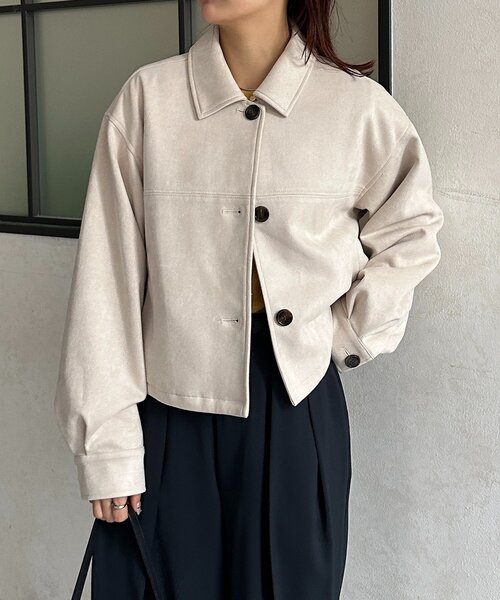 Thevon（ゼヴォン） ブルゾン アウター Fスエードショートブルゾン