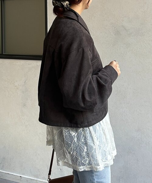 Thevon（ゼヴォン） ブルゾン アウター Fスエードショートブルゾン