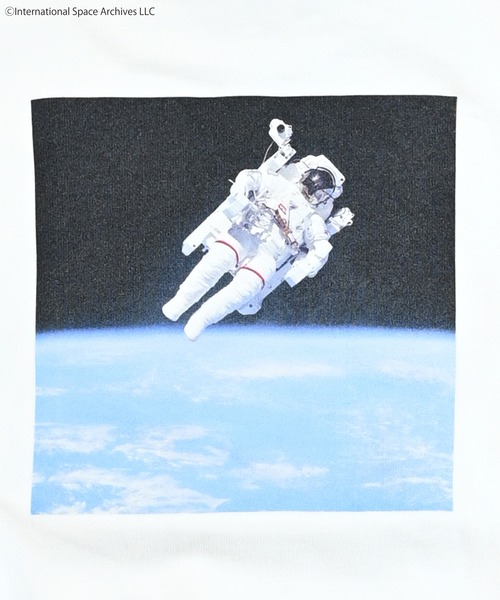 「NASA」 スウェットカットソー - オフホワイト レディース_画像9