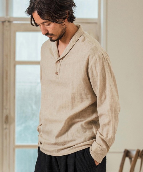 「Magine」 長袖シャツ 48 ブルー メンズ_画像2