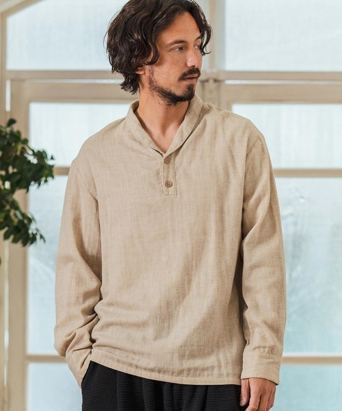 「Magine」 長袖シャツ 48 ブルー メンズ_画像4