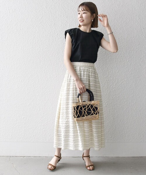 「SHIPS any」 フレアスカート ONE SIZE ブルー レディース_画像2