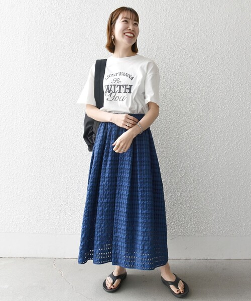 「SHIPS any」 フレアスカート ONE SIZE ブルー レディース_画像4