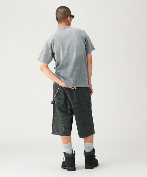 beams ダブルニー ショーツ BEAMS（ビームス） パンツ プリント ダブルニーショーツ「ワイド
