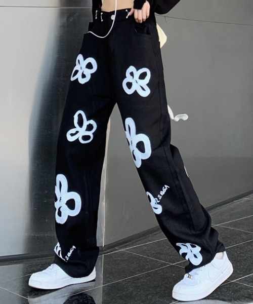 「.KOM」 デニムパンツ M ブラック レディース_画像4