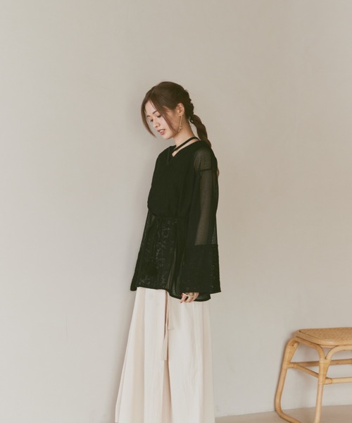 「moi tytto」 長袖カットソー FREE ナチュラル レディース_画像2