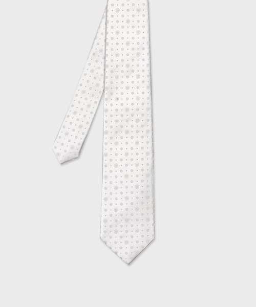 未使用品　Paul Smith 白ジャカード　ネクタイ 結婚式 ペイズリー　新品 Paul Smith（ポール・スミス） ネクタイ シルバーペイズリー タイ