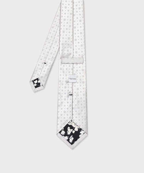 Paul Smith（ポール・スミス） ネクタイ シルバーペイズリー タイ
