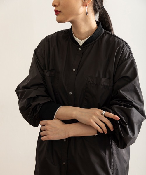 「ReNorm」 「A.T」ノーカラーコート L ブラック レディース_画像2