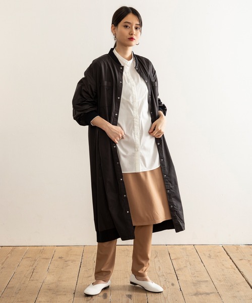 「ReNorm」 「A.T」ノーカラーコート L ブラック レディース_画像6