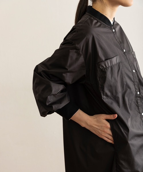 「ReNorm」 「A.T」ノーカラーコート L ブラック レディース_画像7