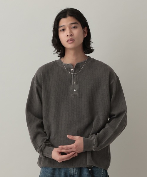RAGEBLUE（レイジブルー） tシャツ Pigment Honeycomb Henryneck