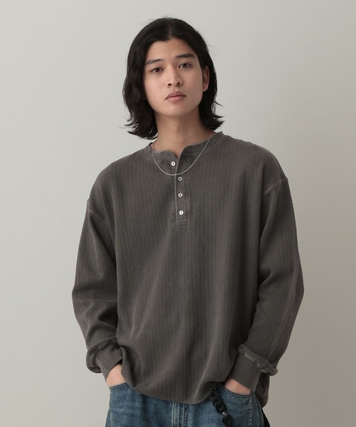 RAGEBLUE（レイジブルー） tシャツ Pigment Honeycomb Henryneck