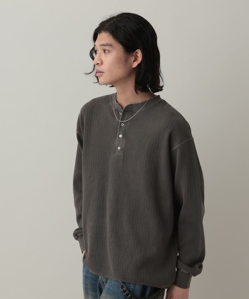 RAGEBLUE（レイジブルー） tシャツ Pigment Honeycomb Henryneck
