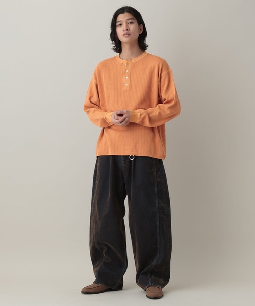 RAGEBLUE（レイジブルー） tシャツ Pigment Honeycomb Henryneck