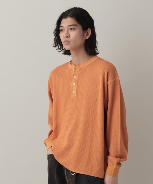 RAGEBLUE（レイジブルー） ヘンリーネック tシャツ Pigment Honeycomb