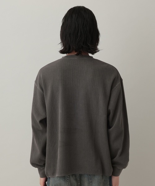 RAGEBLUE（レイジブルー） ヘンリーネック tシャツ Pigment Honeycomb
