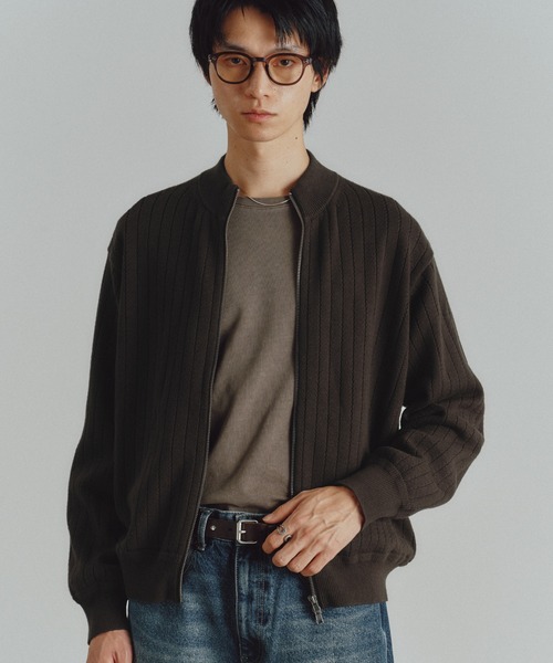 「WYM LIDNM」 長袖ニット M ライトグレー メンズ_画像6