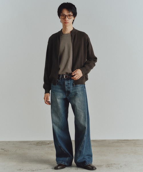 「WYM LIDNM」 長袖ニット M ライトグレー メンズ_画像7