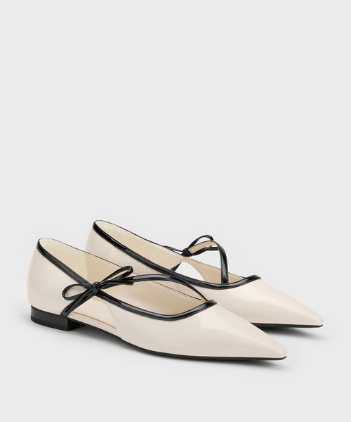 「CHARLES & KEITH」 バレエシューズ 22.5cm ブラック レディース_画像3