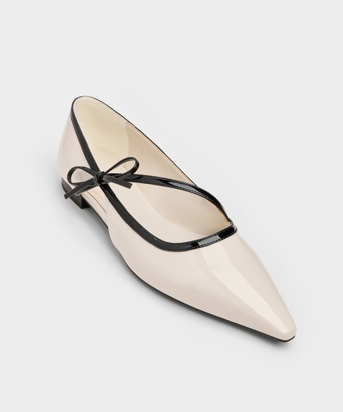 「CHARLES & KEITH」 バレエシューズ 22.5cm ブラック レディース_画像7