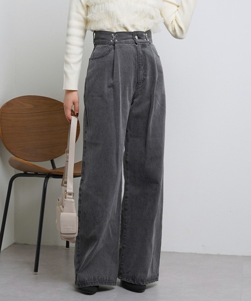 Chico（チコ） デニムパンツ 1 グレー レディース : ZOZOTOWN Yahoo!店