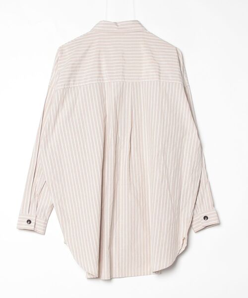 「OLIVE des OLIVE」 ストライプ柄長袖シャツ M ベージュ レディース_画像2