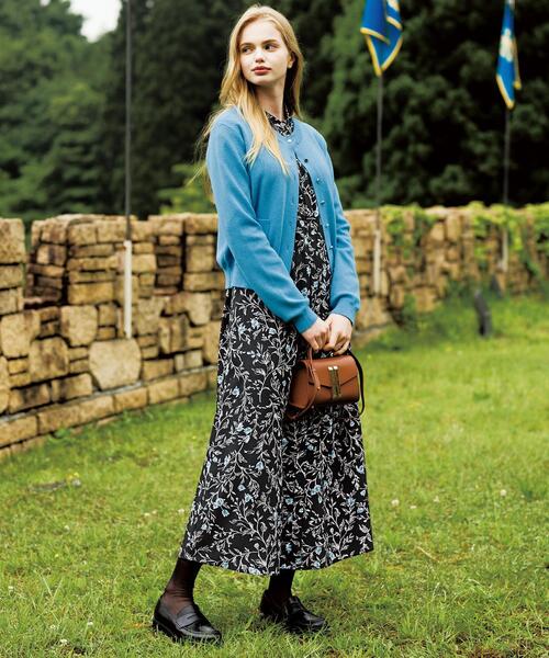 「DRESSTERIOR」 長袖ワンピース 34 ブラウン レディースの画像