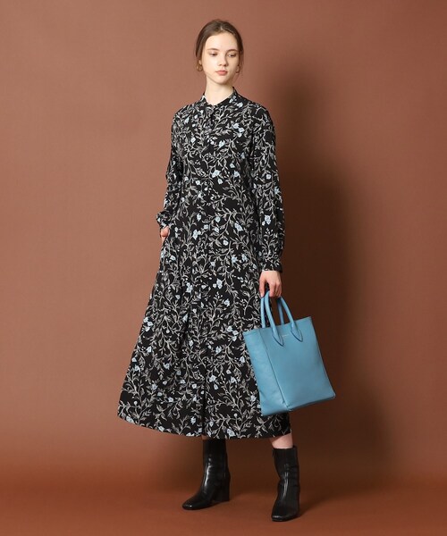 「DRESSTERIOR」 長袖ワンピース 34 ブラウン レディースの画像