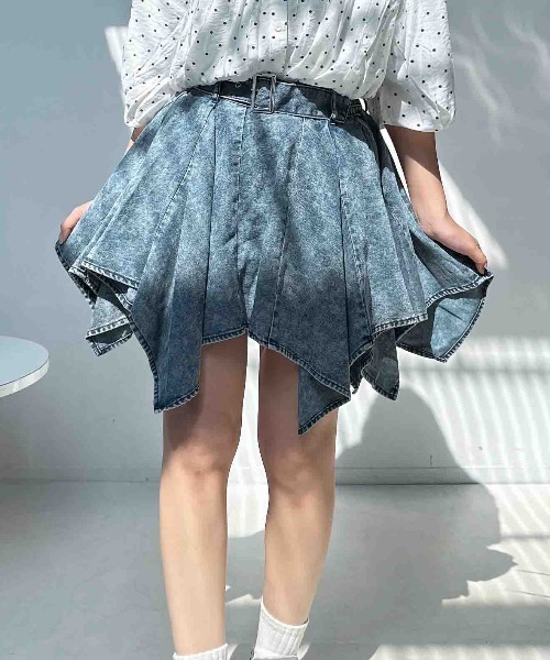 AS KNOW AS（アズノゥアズ） スカート ベルト付き イレギュラーへ