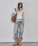 tシャツ リブカシュクールフレンチフーディ(無...の詳細画像4