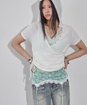 tシャツ リブカシュクールフレンチフーディ(無...の詳細画像2
