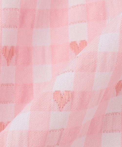 petit main チュニック ハートギンガムチュニック キッズ 子供服 
