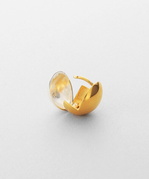 ピアス シルバー コンビカラー ハギーピアス ボールS レディースの画像