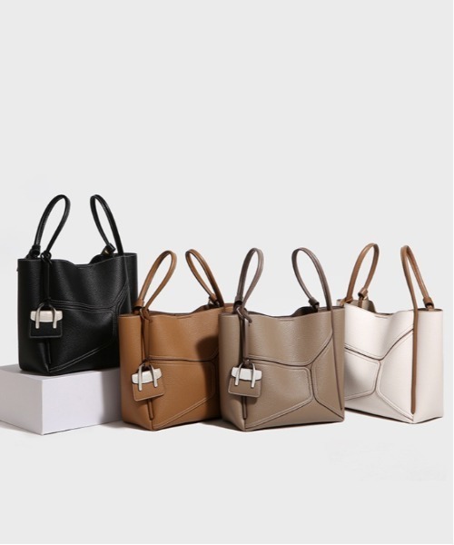 トートバッグ 「NiiNa」「高品質牛革」2wayクロスデザイントートバッグ